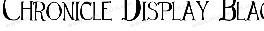 Chronicle Display Black字体转换